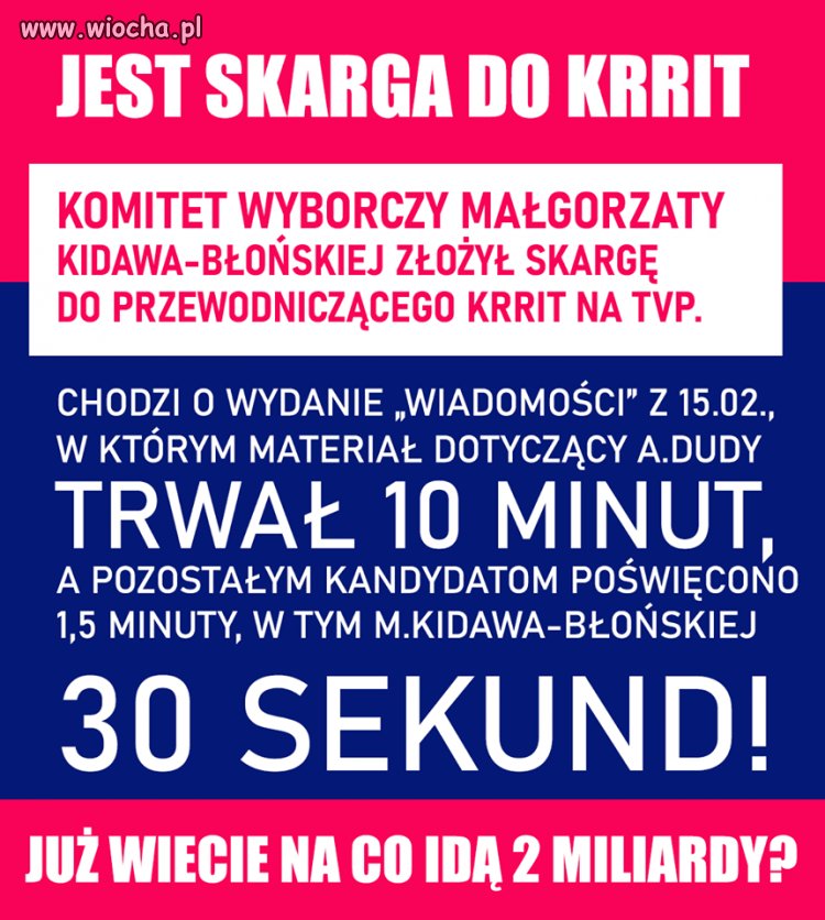 W nosie mam kto wygra ale dzisiaj było w tvp