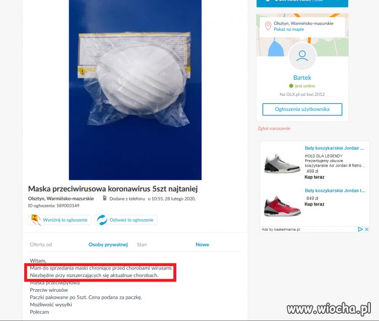 Maska Przeciw ku*wa wirusom
