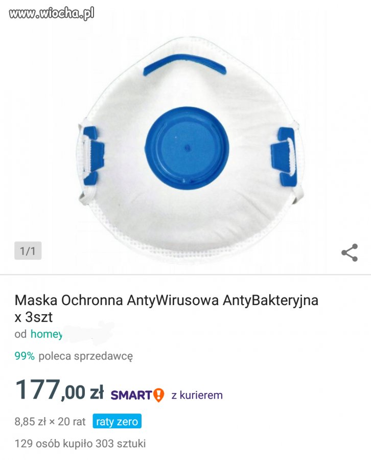 Zaczęło się... 57zl za zwykłą maskę...