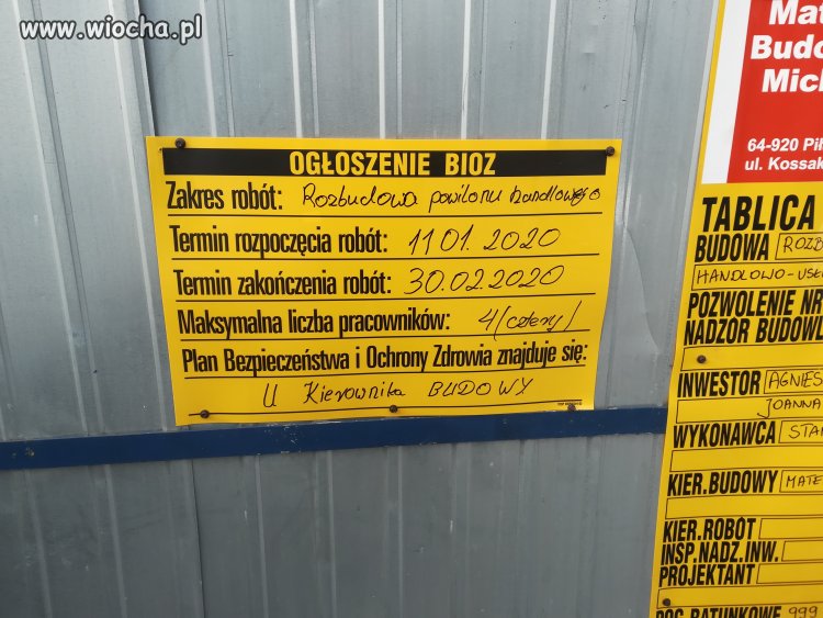 Na budowie przegina się nawet czas