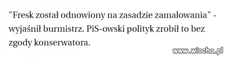 Odnowili fresk jak stadnine koni w Janowie