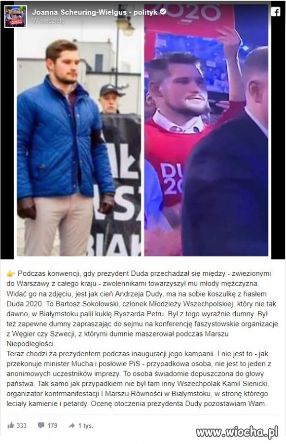 Wychwycono, kto był tuż za Dudą na konwencji.