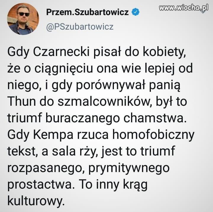 Jest tyle chamstwa, prostactwa i złości w ludziach,