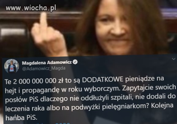 Magdalena Adamowicz o 2 miliardach na hejt w TVP: