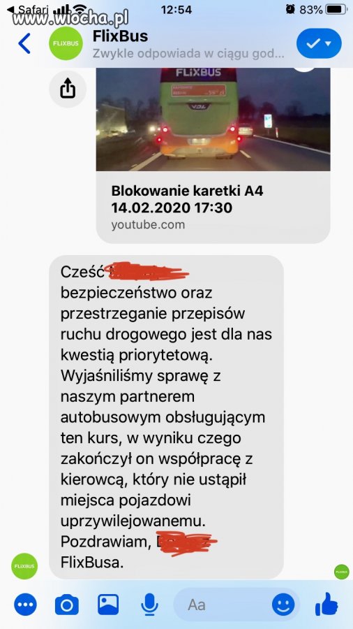 A propos FlixBusa który blokuje karetkę pogotowia