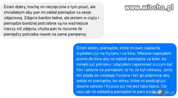 Przyszła madka uczy się co się jej należy a co nie