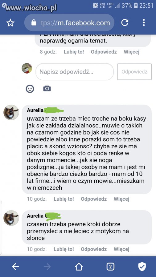 Aurelia mieszka w Niemczech ma firmę i jest jej