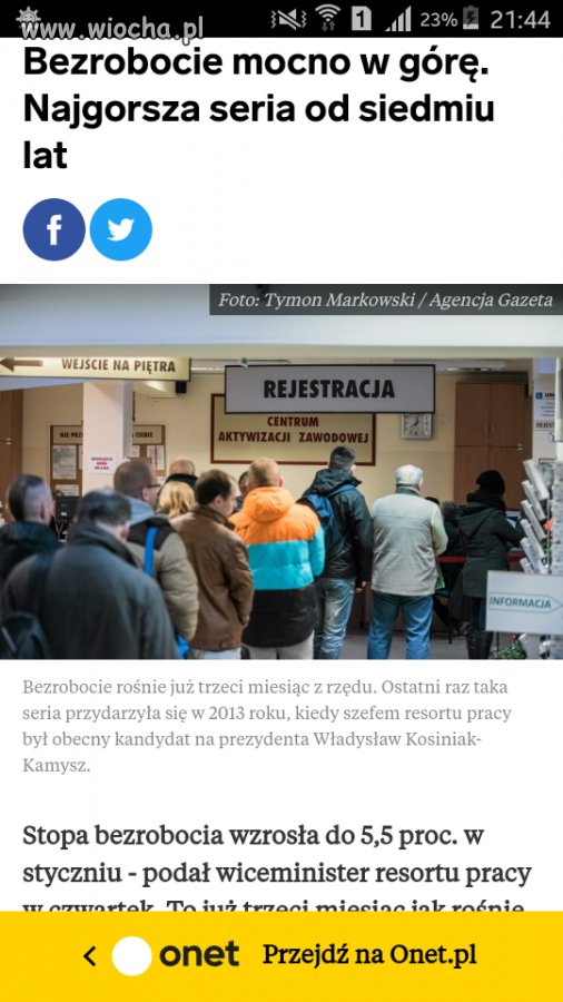 Bezrobocie i teksty PiS 