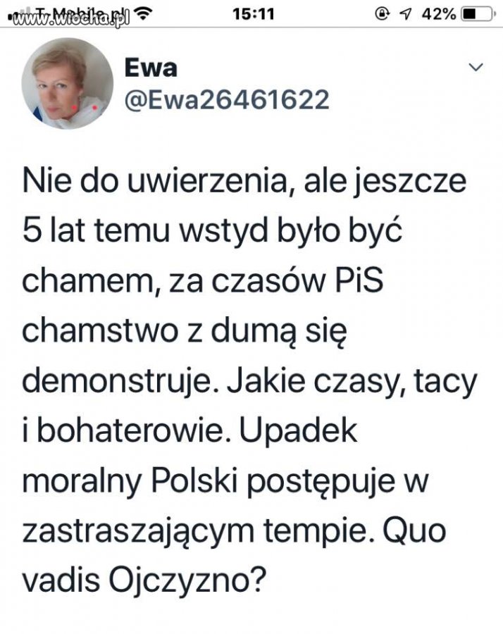 Czas dla chamstwa prostactwa ... i cwaniactwa.