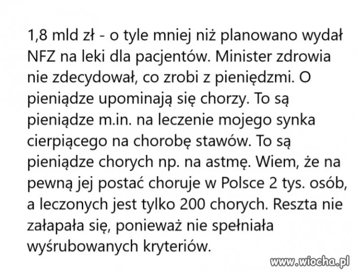 1,8 MILIARDA oszczędności w NFZ na lekach w 2012