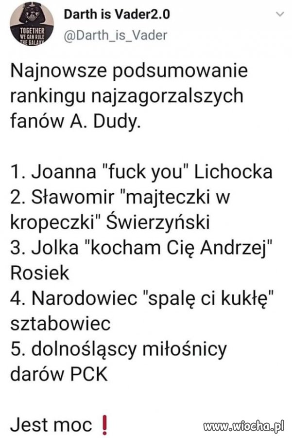 Jest moc fanów dudy