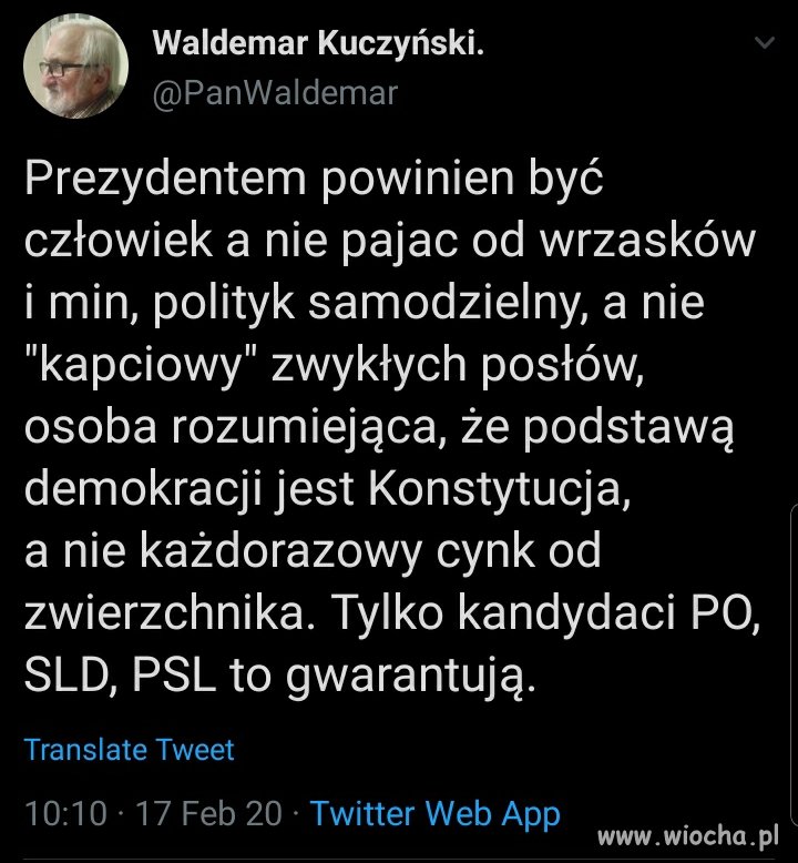 Kim nie powinien być prezydent RP
