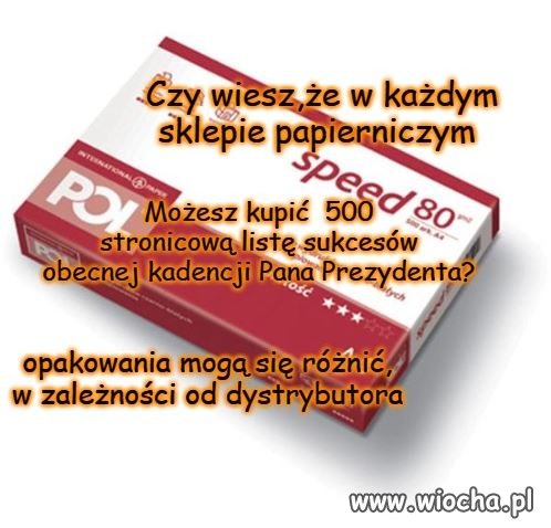 Lista sukcesów i spełnionych obietnic