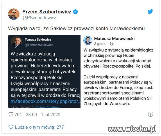 Sakiewicz prowadzi konto Morawieckiemu?