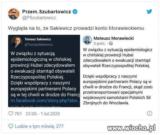 Sakiewicz prowadzi konto Morawieckiemu?