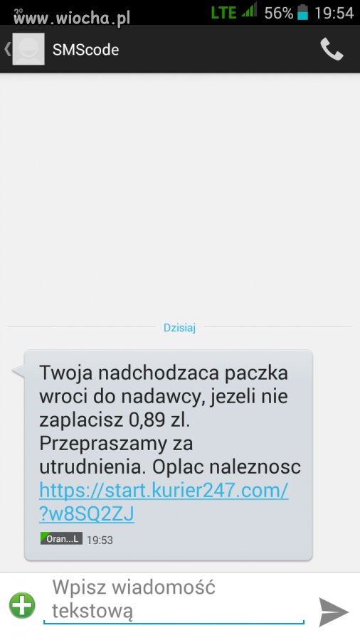 UWAGA KOLEJNY SMS NACIĄGACZ!