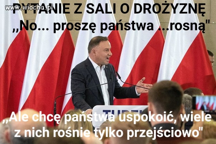 Duduś w Turku o narastającej inflacji