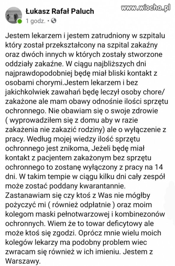 Podaj dalej APEL lekarza o pomoc