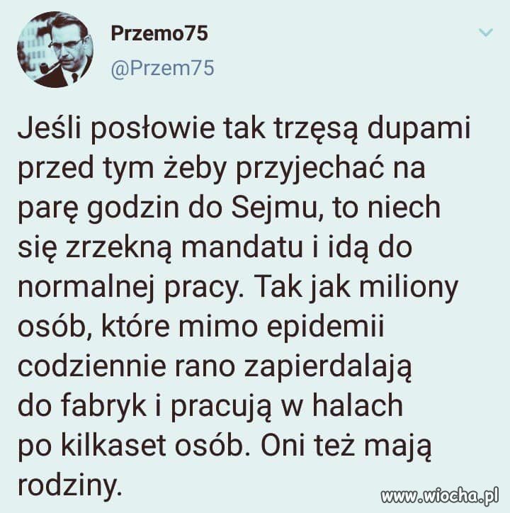 Wybrańcy narodu myślą inaczej...
