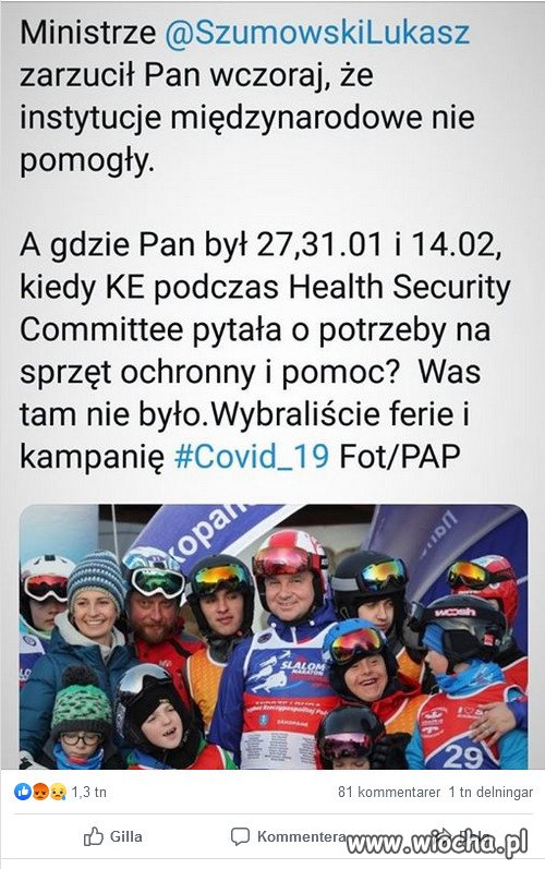 Szumowski udający ministra zdrowia wolał się bawić