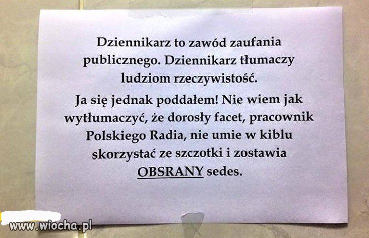 Tymczasem w toalecie Polskiego Radia 