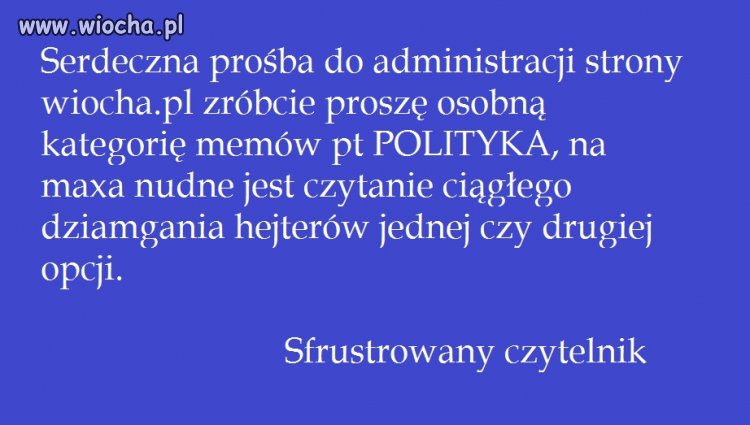 Prośba do adminów