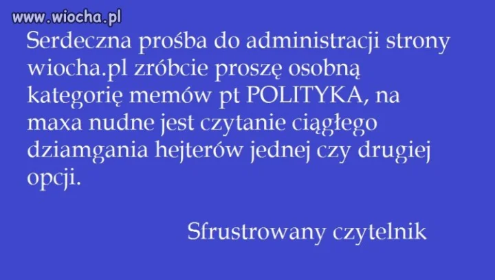 Prośba do adminów