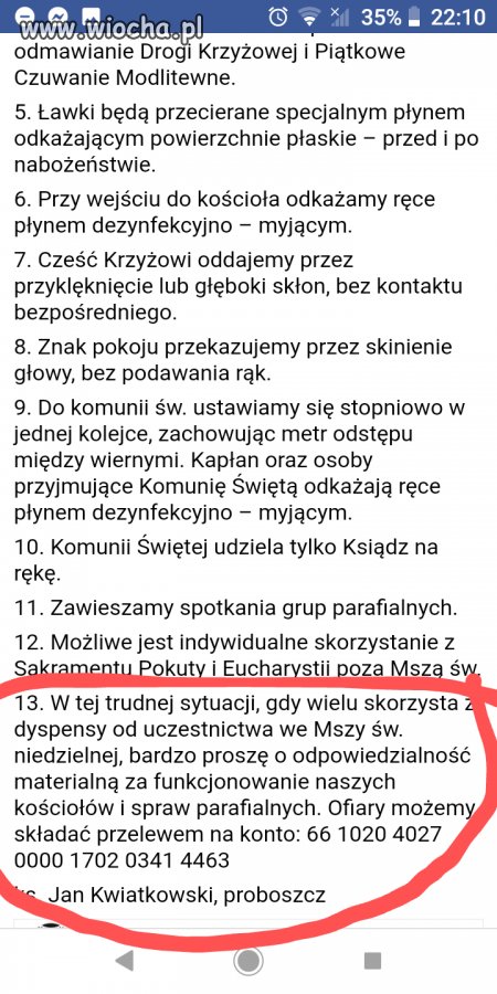 Księża w czasie koronowirusa