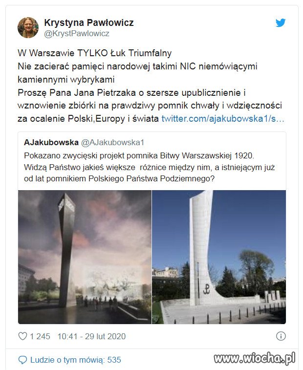 Kontrowersyjny pomnik Bitwy Warszawskiej.