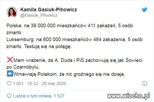 Duda i PiS zachowują się jak Sowieci po Czarnobylu