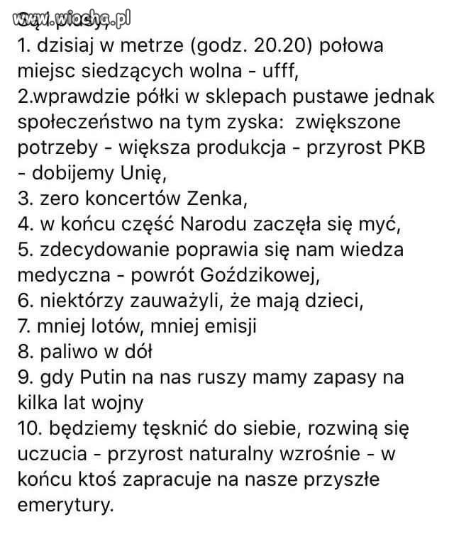 Są i plusy