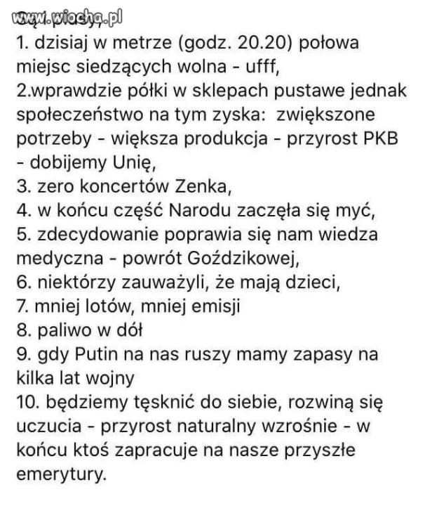 Są i plusy