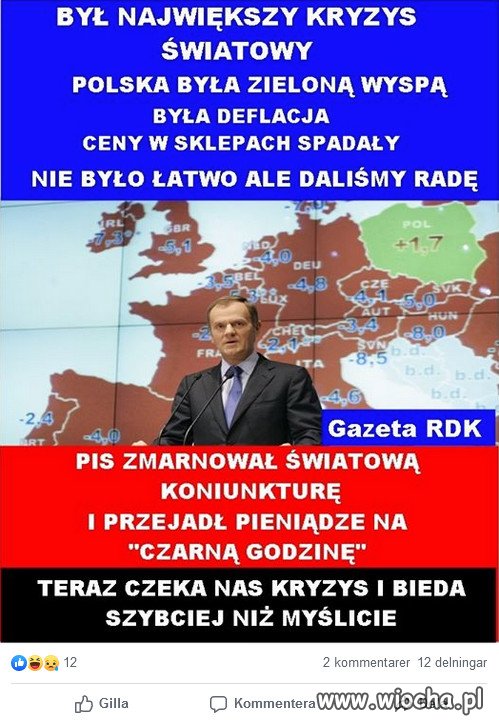 DONALD TUSK: Polska byla zielona wyspa...