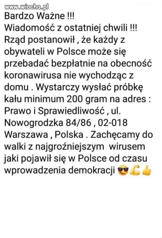 Pilna sprawa.