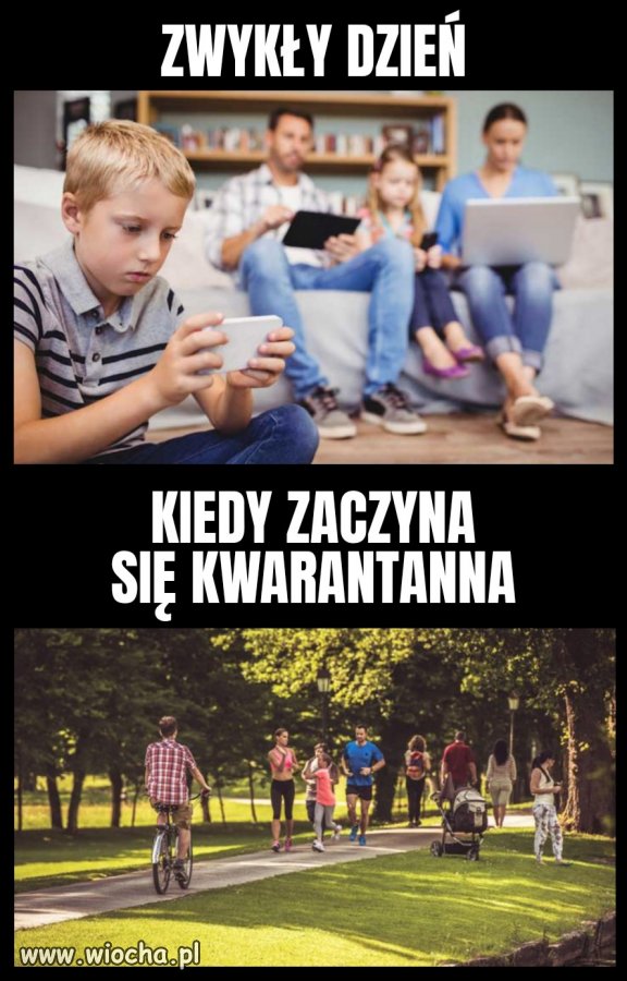 Zwykły dzień vs epidemia