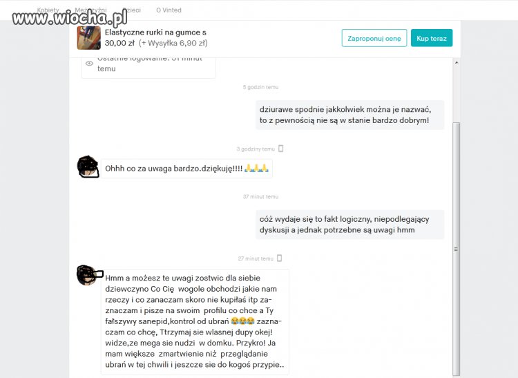 Szmatki w stanie bardzo dobrym i obraza majestatu