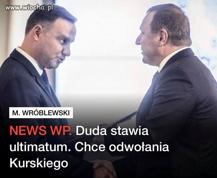 Duda i ultimatum. No nie mogę ... 