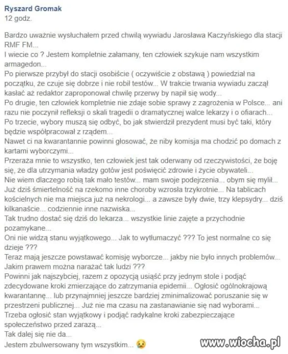 Trafny komentarz z Facebooka