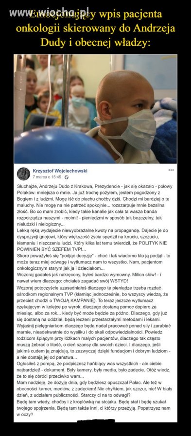 List od pacjenta do Dudy. 