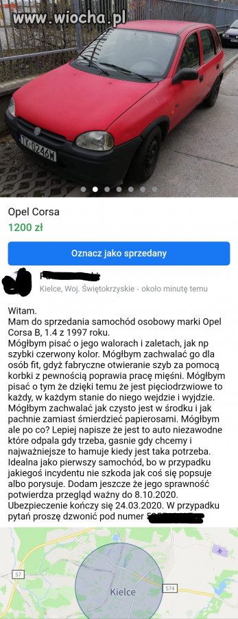 Sprzedaż auta