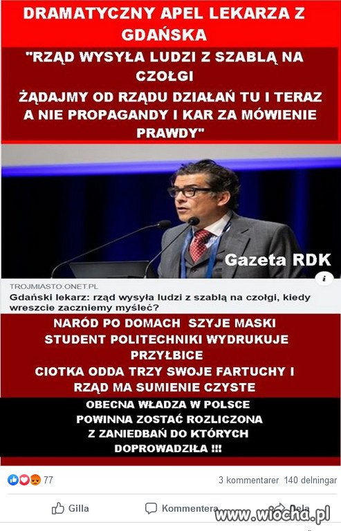 DRAMATYCZNY APEL LEKARZA