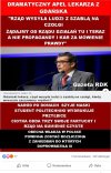 DRAMATYCZNY APEL LEKARZA