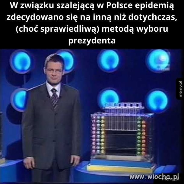 Bęben maszyny losujacej jest pusty