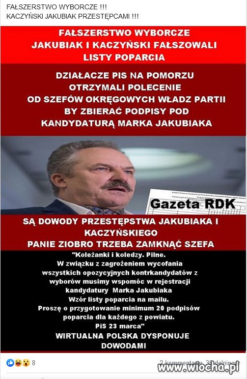 FAŁSZERSTWO WYBORCZE !!!