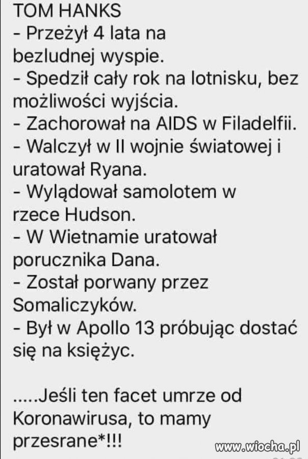 Tom Hanks- żywa legenda kina