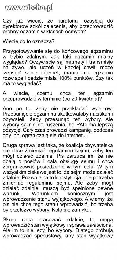 Czemu nie przesuwają wyborów?