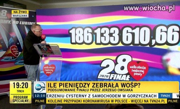 Oficjalne podsumowanie zbiórki WOŚP. 
