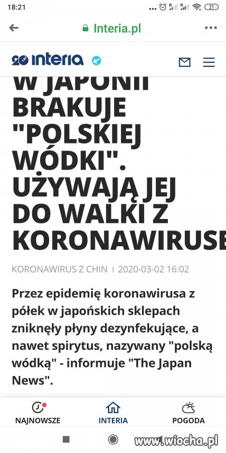 Brakuje wódki