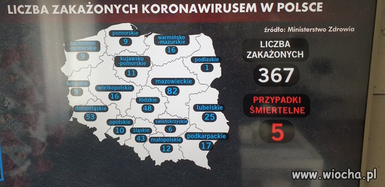 Liczba zakażonych. 