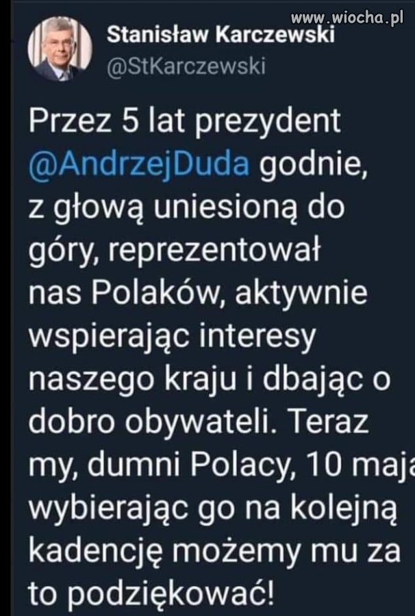 Podziękujmy mu godnie i adekwatnie